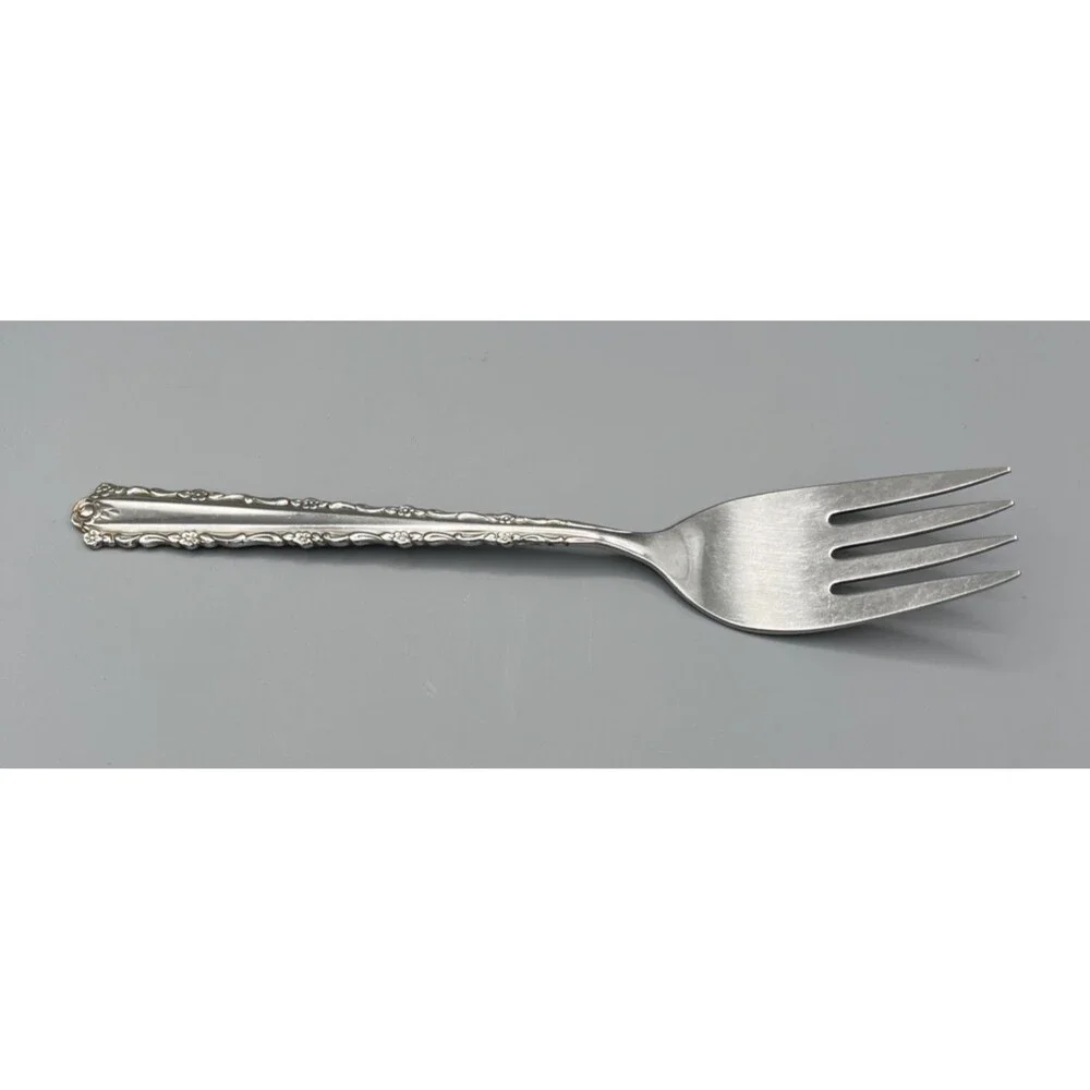 Oneida Deluxe Cherie Medium Cold Meat Serving Fork 8 3/8